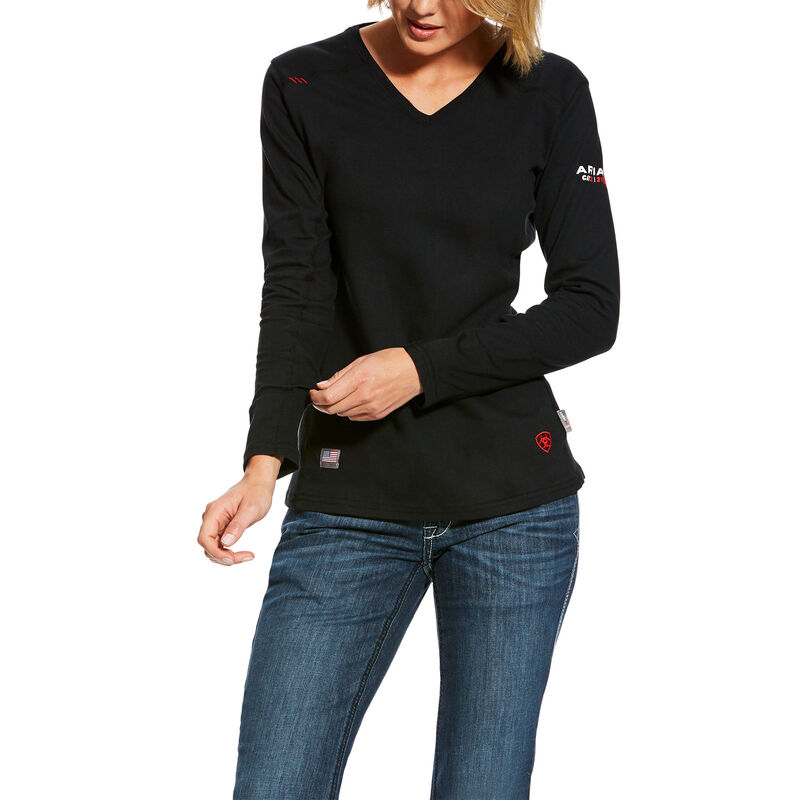 Ariat Work: FR AC Crew Top Mujer - Negras (SAYPK1352)